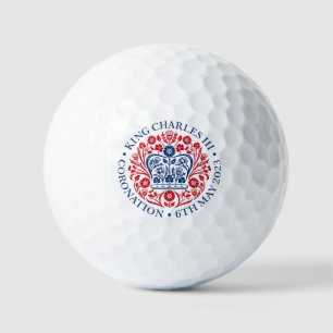 King Charles III Coronation Emblem, Royal Souvenir Golf Balls