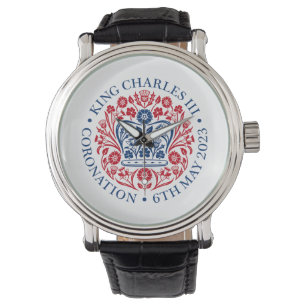 King Charles III Coronation Emblem, Royal Souvenir Watch