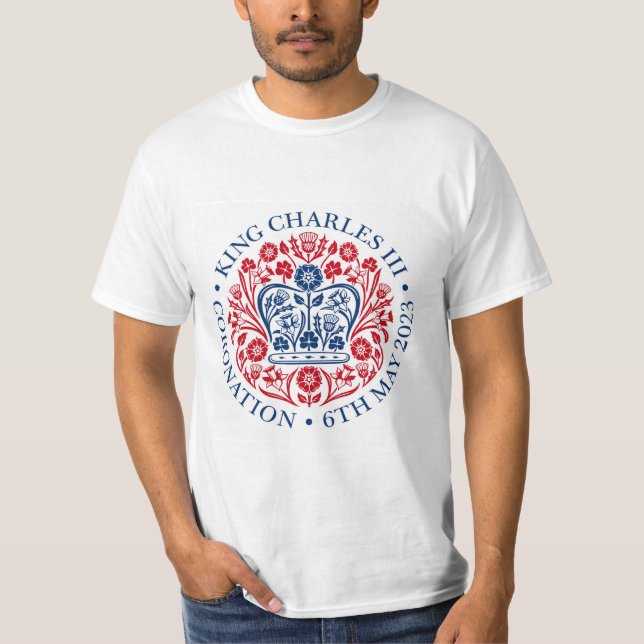 King Charles III Coronation Emblem T-Shirt (Front)