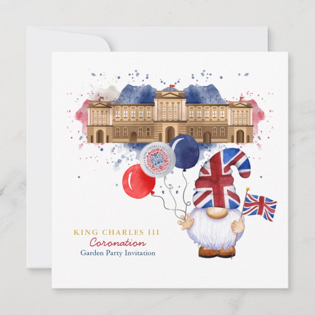 King Charles III Coronation Fun Customised Party Invitation (Front)