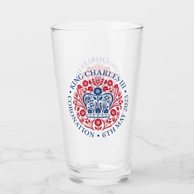 King Charles III Coronation Glass (Front)