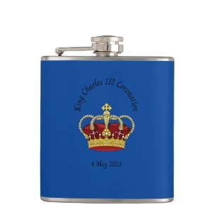 King Charles III Coronation hip flask