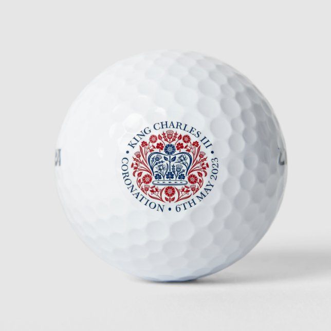King Charles III Coronation logo Commemorative  Golf Balls (Front)