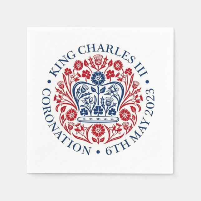 King Charles III Coronation logo   Napkin (Front)