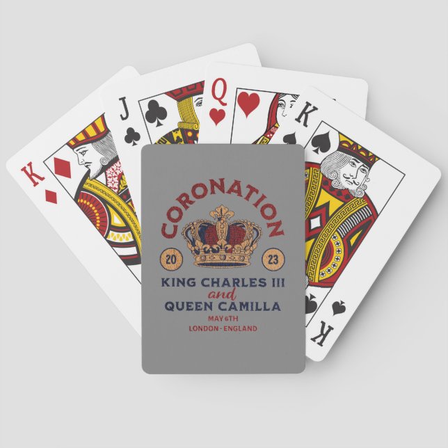 King Charles III Coronation Memorabilia  Playing Cards (Back)