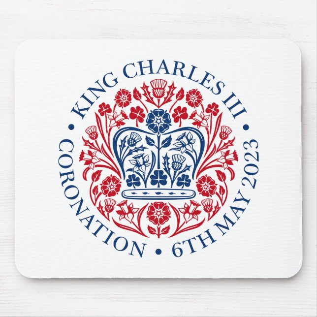 King Charles III Coronation Mouse Mat (Front)