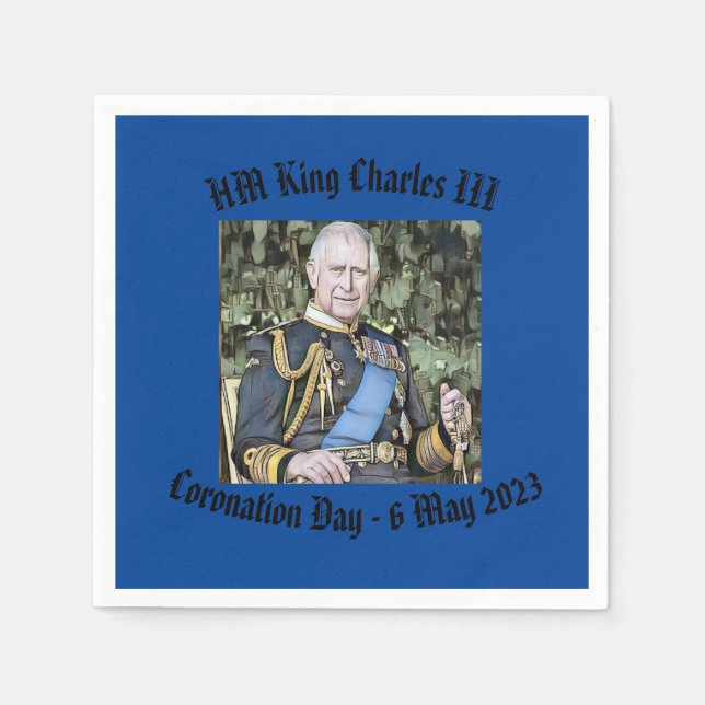 King Charles III Coronation   Napkin (Front)