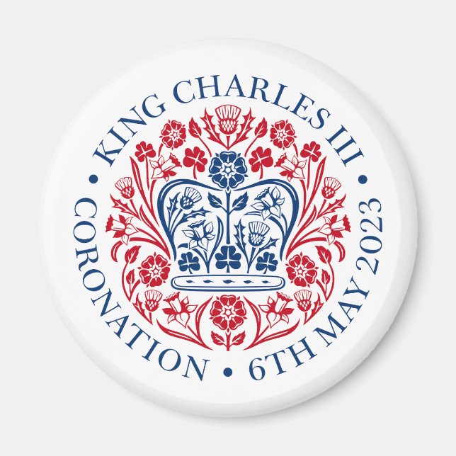 King Charles III coronation official design Magnet (Front)