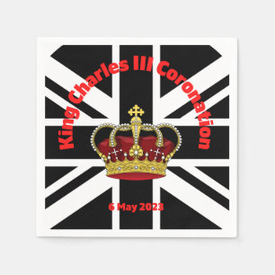King Charles III Coronation Paper Plate Napkin