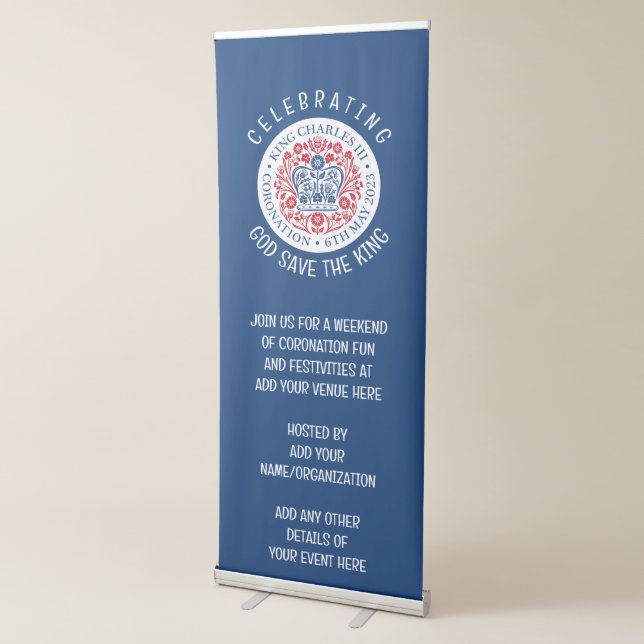 KING CHARLES III Coronation Retractable Banner (3/4)