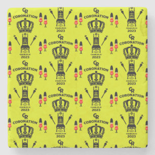 King Charles III Coronation Street Party Stone Coaster