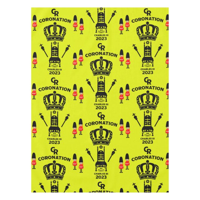 King Charles III Coronation Street Party Tablecloth (Front)
