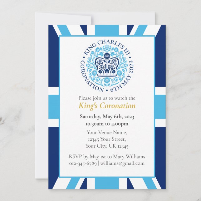King Charles III Coronation Watch | Celebration Invitation (Front)