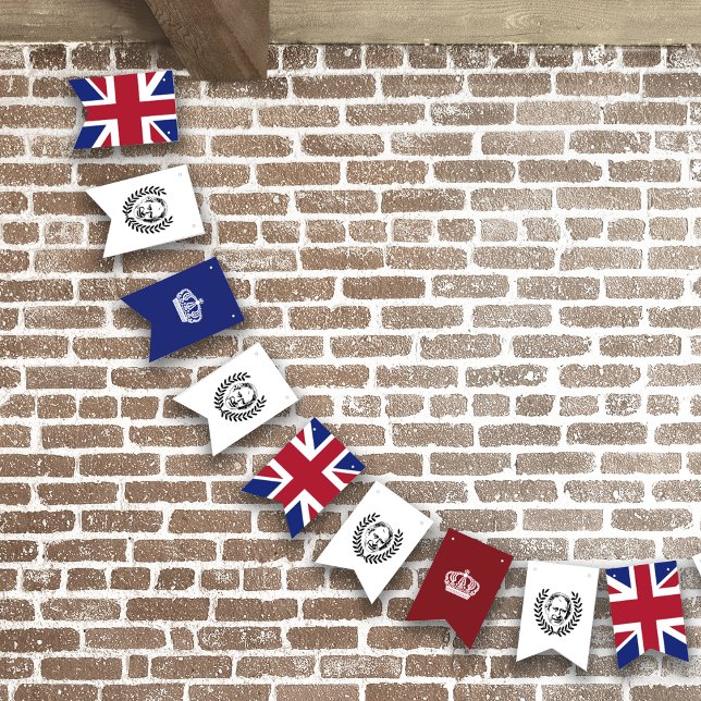 King Charles III, Crown and British Union Jack Bunting (Creator Uploaded)