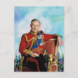 King Charles III in Spring Garden Postcard
