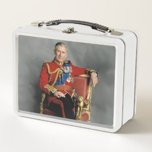 King Charles III Metal Lunch Box