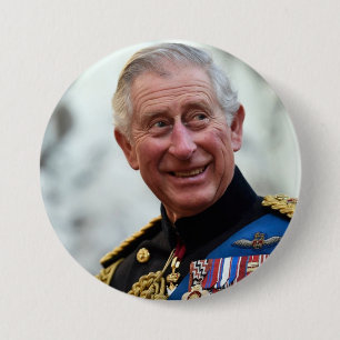 King Charles III of The United Kingdom  7.5 Cm Round Badge