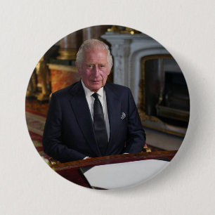 King Charles III of The United Kingdom Button