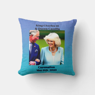 King Charles III & Queen Camilla Coronation Cushion