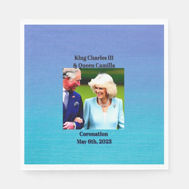 King Charles III & Queen Camilla Coronation Napkin (Front)