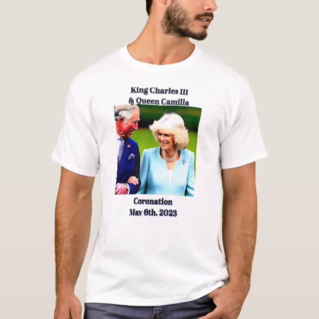 King Charles III & Queen Camilla Coronation T-Shirt (Front)