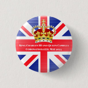 King Charles III & Queen Camilla Souvenir 3 Cm Round Badge