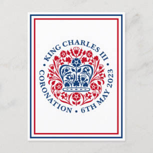 King Charles III Royal Coronation Logo Patriotic  Postcard