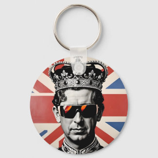 king Charles iii sunglasses union jack  Key Ring