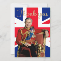 King Charles III with British flag