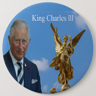 King Charles lll 6 Cm Round Badge