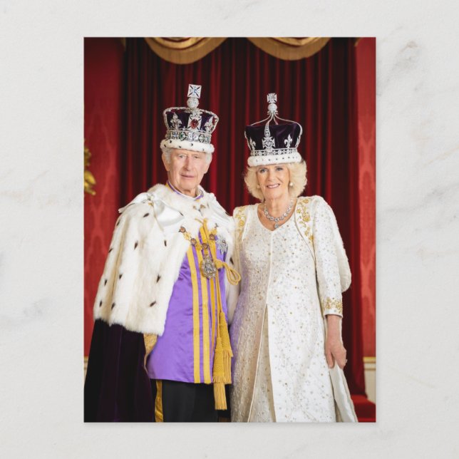 King Charles Queen Camilla Buckingham Palace Postcard (Front)