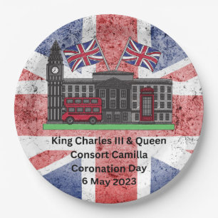 King Charles & Queen Consort Camilla Coronation Paper Plate