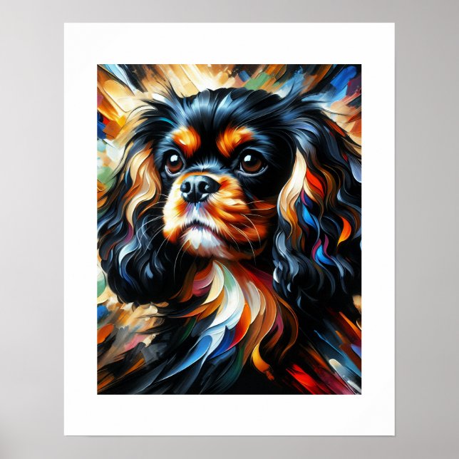 King Charles Spaniel Acrylic Print Poster (Front)