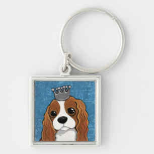 King Charles Spaniel Dog Art Key Ring