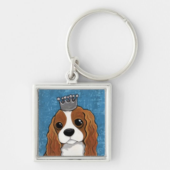 King Charles Spaniel | Dog Art Key Ring (Front)