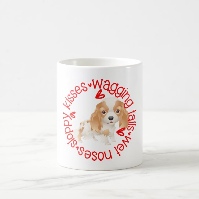 King Charles Spaniel, sloppy kisses Coffee Mug (Center)