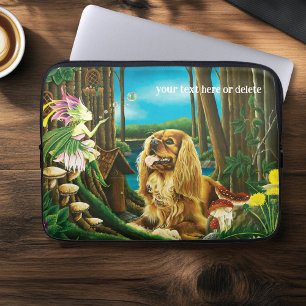 King Charles Spaniel Sprite Fantasy Laptop Sleeve