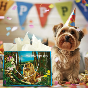 King Charles Spaniel Sprite Fantasy Large Gift Bag