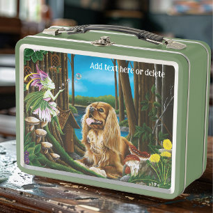 King Charles Spaniel Sprite Fantasy Metal Lunch Box
