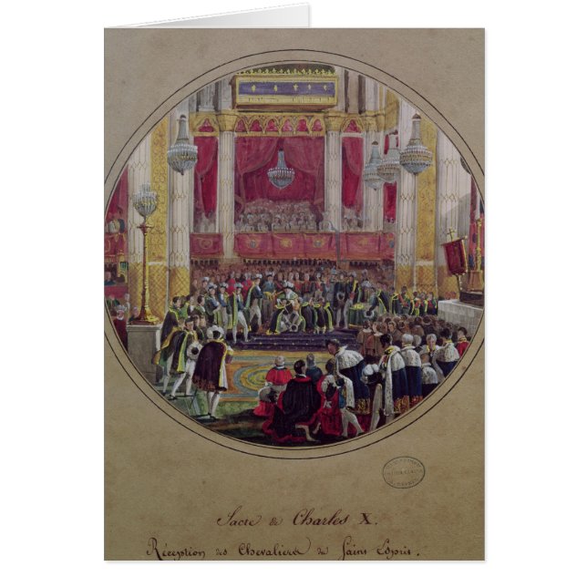 King Charles X  receiving the Knights (Front)