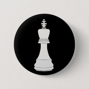 King Chess 6 Cm Round Badge