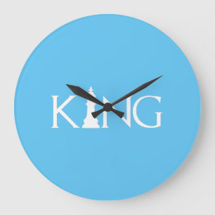 King Chess Piece Halloween Costume Chess Lover Large Clock