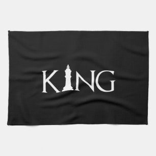 King Chess Piece Halloween Costume Chess Lover Tea Towel