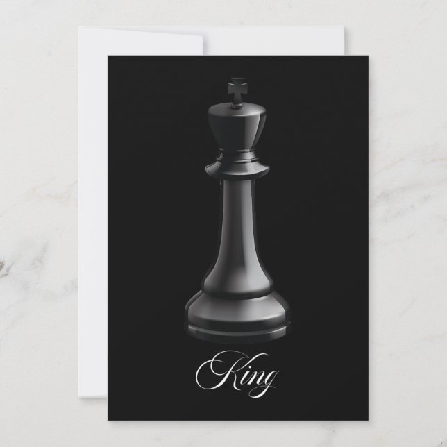 King Chess Piece Halloween Costume Chess Lover Thank You Card (Front)