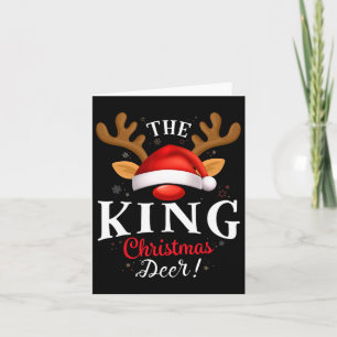 King Christmas Deer Pjs Xmas Family Matching  Card