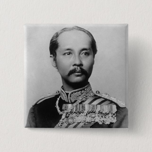 King Chulalongkorn Rama V of Thailand 15 Cm Square Badge (Front)