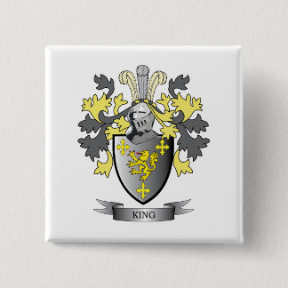 King Coat of Arms 15 Cm Square Badge