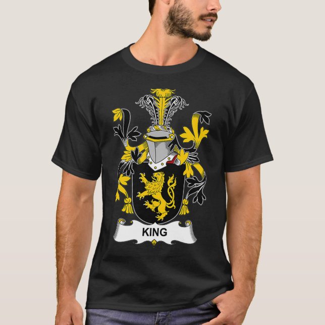 King Coat of Arms  Family Crest T-Shirt (Front)