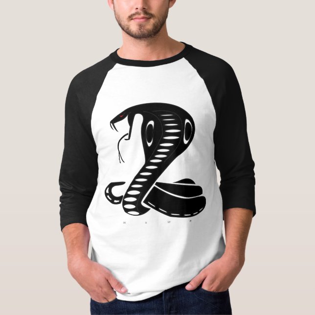 King Cobra Black Design T-Shirt (Front)