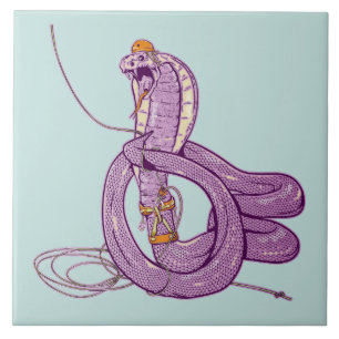 King Cobra Snake Rock Climbing Tile